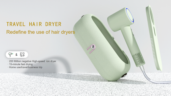 Framonics' two-in-one negative ion hair dryer and portable dryer, professional high-speed hair dryer, low noise household hair dryer, lightweight travel hair dryer, 15 minutes quick drying
